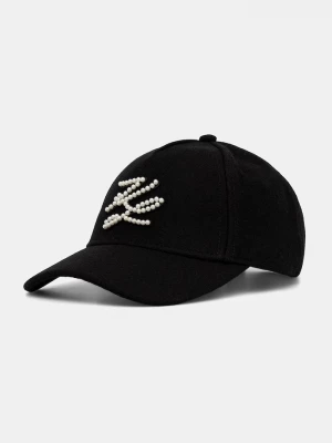 Obrázek produktu Karl Lagerfeld kšiltovka dámská s příměsí vlny K / AUTOGRAPH černá