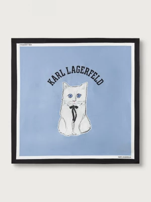 Obrázek produktu Karl Lagerfeld malý šátek dámský hedvábný modrá
