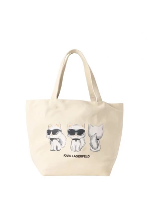 Obrázek produktu Karl Lagerfeld Nákupní taška 'Ikon Choupette' černá / bílá / přírodní bílá