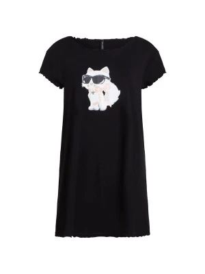 Obrázek produktu Karl Lagerfeld Noční košilka 'Ikon' pudrová / černá / bílá