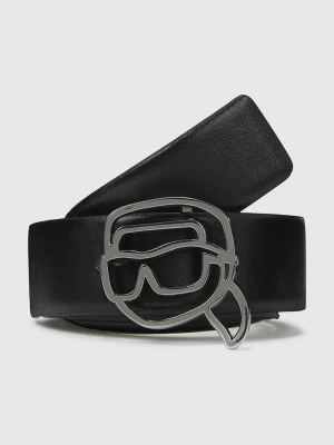 Obrázek produktu Karl Lagerfeld Oboustranný kožený pásek Karl Lagerfeld IKON béžová