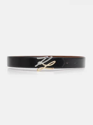 Obrázek produktu Karl Lagerfeld oboustranný pásek dámský kožený K/AUTOGRAPH černá