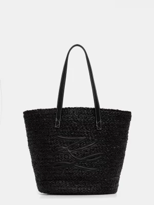 Obrázek produktu Karl Lagerfeld plážová taška dámská pletená K/AUTOGRAPH černá