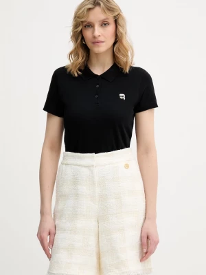 Obrázek produktu Karl Lagerfeld polo dámské bavlněné IKON černá
