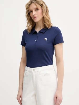 Obrázek produktu Karl Lagerfeld polo dámské bavlněné IKON námořnická modř