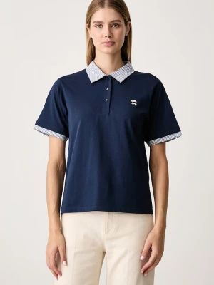 Obrázek produktu Karl Lagerfeld polo dámské bavlněné námořnická modř