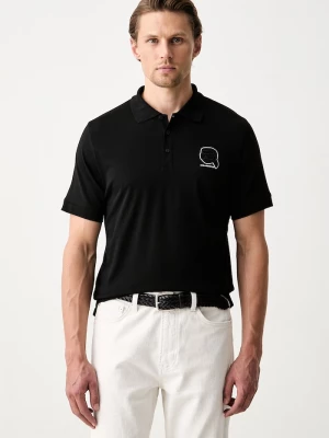 Obrázek produktu Karl Lagerfeld polo pánské bavlněné černá