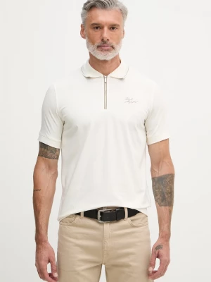 Obrázek produktu Karl Lagerfeld polo pánské bavlněné s elastanem béžová