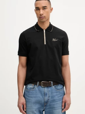 Obrázek produktu Karl Lagerfeld polo pánské bavlněné s elastanem černá