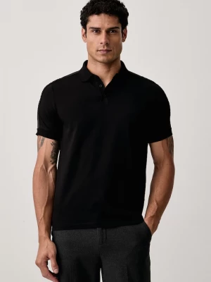Obrázek produktu Karl Lagerfeld polo pánské bavlněné s elastanem černá