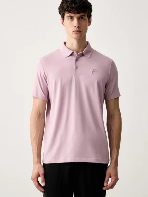 Obrázek produktu Karl Lagerfeld polo pánské bavlněné s elastanem růžová