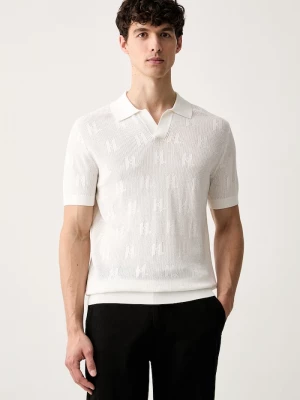 Obrázek produktu Karl Lagerfeld polo pánské prolamované béžová