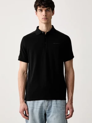 Obrázek produktu Karl Lagerfeld polo pánské s bavlnou černá