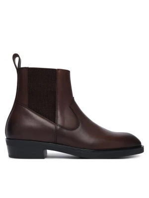 Obrázek produktu KARL LAGERFELD Polokozačky Dallas KL12646 Tmavě hnědá