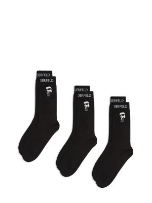 Obrázek produktu Karl Lagerfeld Ponožky 'Ikon' světle béžová / černá / bílá