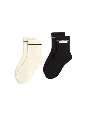 Obrázek produktu Karl Lagerfeld Ponožky ' Rippensocken mit Logo – 2er-Pack ' krémová