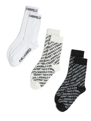 Obrázek produktu Karl Lagerfeld Ponožky ' Socken mit Allover-Logo – 3er-Pack ' mix barev