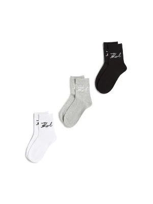 Obrázek produktu Karl Lagerfeld Ponožky světle šedá / černá / bílá