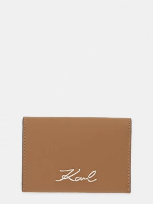 Obrázek produktu Karl Lagerfeld pouzdro na karty dámské kožené K/SIGNATURE hnědá
