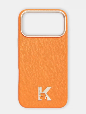 Obrázek produktu Karl Lagerfeld pouzdro na telefon dámské z imitace kůže iPhone 17 Pro Max oranžová
