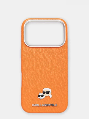 Obrázek produktu Karl Lagerfeld pouzdro na telefon dámské z imitace kůže iPhone 17 Pro oranžová