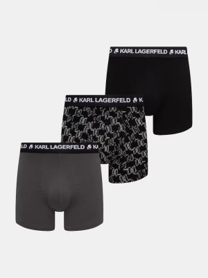 Obrázek produktu Karl Lagerfeld přiléhavé boxerky pánské bavlněné s elastanem MONOGRAM 3-pack černá