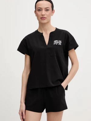 Obrázek produktu Karl Lagerfeld pyžamo dámské bavlněné s elastanem IKON černá