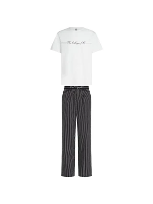 Obrázek produktu Karl Lagerfeld Pyžamo dlouhé ' Pyjama-Set mit Nadelstreifenhose ' bílá