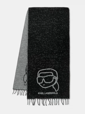 Obrázek produktu Karl Lagerfeld Šála s přídavkem vlny Karl Lagerfeld IKON černá