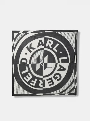 Obrázek produktu Karl Lagerfeld šátek dámský s příměsí hedvábí K / CIRCLE černá
