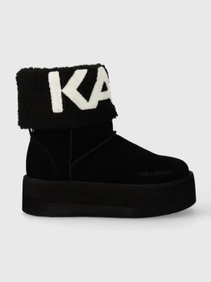 Obrázek produktu Karl Lagerfeld Semišové sněhule THERMO černá