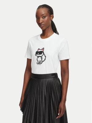 Obrázek produktu KARL LAGERFELD T-Shirt Ikon Sketch Choupette A1W17128 Bílá Regular Fit