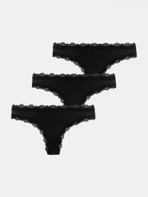 Obrázek produktu Karl Lagerfeld tanga dámské 3-pack černá
