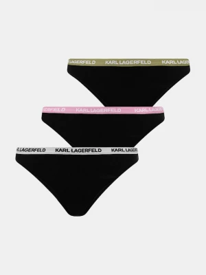 Obrázek produktu Karl Lagerfeld tanga dámské bavlněné s elastanem 3-pack černá