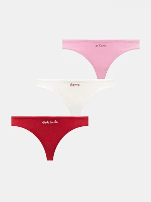 Obrázek produktu Karl Lagerfeld Tanga Karl Lagerfeld 3-pack růžová
