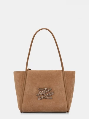 Obrázek produktu Karl Lagerfeld tote taška dámská semišová K/AUTOGRAPH hnědá
