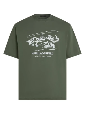 Obrázek produktu Karl Lagerfeld Tričko 'Après Ski Club' olivová / bílá