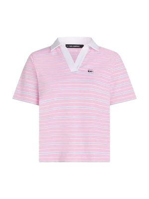 Obrázek produktu Karl Lagerfeld Tričko 'Ikon Stripe' světlemodrá / starorůžová