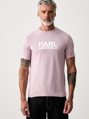 Obrázek produktu Karl Lagerfeld tričko pánské bavlněné elastanem růžová