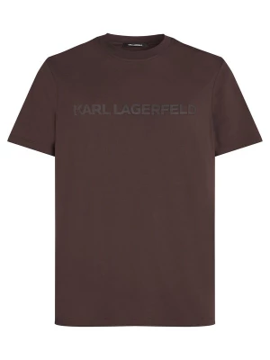 Obrázek produktu Karl Lagerfeld Tričko tmavě hnědá / šedá / bílá