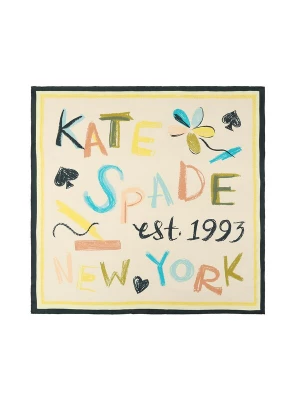 Obrázek produktu Kate Spade Šátek aqua modrá / žlutá / pastelově žlutá / tmavě oranžová