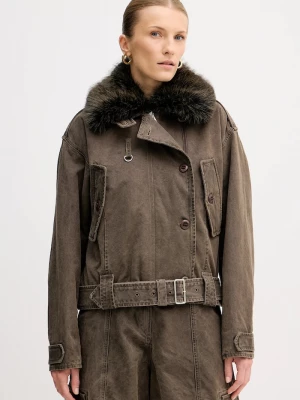 Obrázek produktu Kenzo Bunda Kenzo Dyed Canvas Comber hnědá