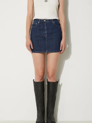 Obrázek produktu Kenzo Džínová sukně Kenzo Mini Skirt Stripped Jacquard modrá