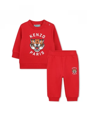 Obrázek produktu Kenzo Kids Bavlněná tepláková souprava pro miminka Kenzo Kids červená