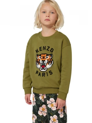 Obrázek produktu Kenzo Kids Dětská bavlněná mikina Kenzo Kids zelená