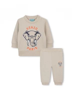 Obrázek produktu Kenzo Kids Dětská bavlněná tepláková souprava Kenzo Kids béžová