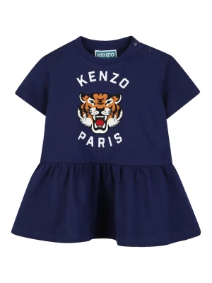 Obrázek produktu Kenzo Kids Dětské bavlněné šaty Kenzo Kids námořnická modř
