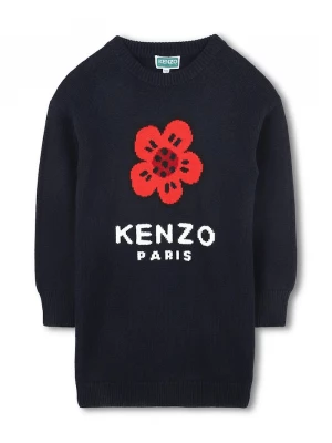 Obrázek produktu Kenzo Kids Dětské šaty s příměsí vlny Kenzo Kids námořnická modř