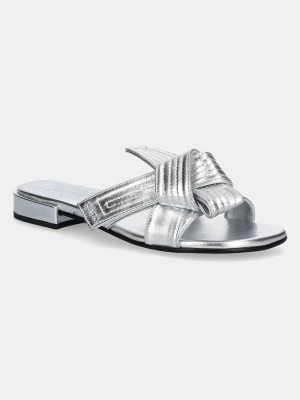 Obrázek produktu Kenzo Kožené pantofle Kenzo Mule stříbrná