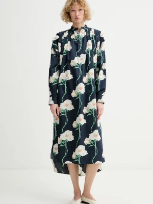 Obrázek produktu Kenzo šaty oversize příměsí hedvábí námořnická modř